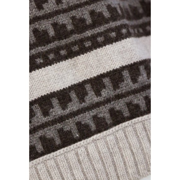 Vince Men's 100% Wool Fair Isle Striped Shawl Collar V Neck Knit Sweater $295 M - Picture 6 of 13